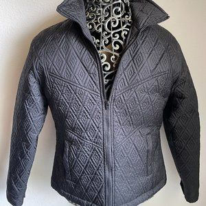 Bebe diamond quilted puffer jacket black size
